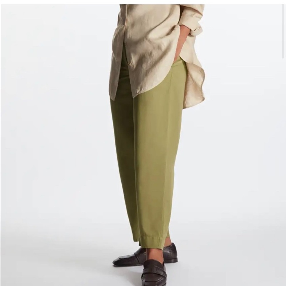 Cos drawstring barrel leg pants